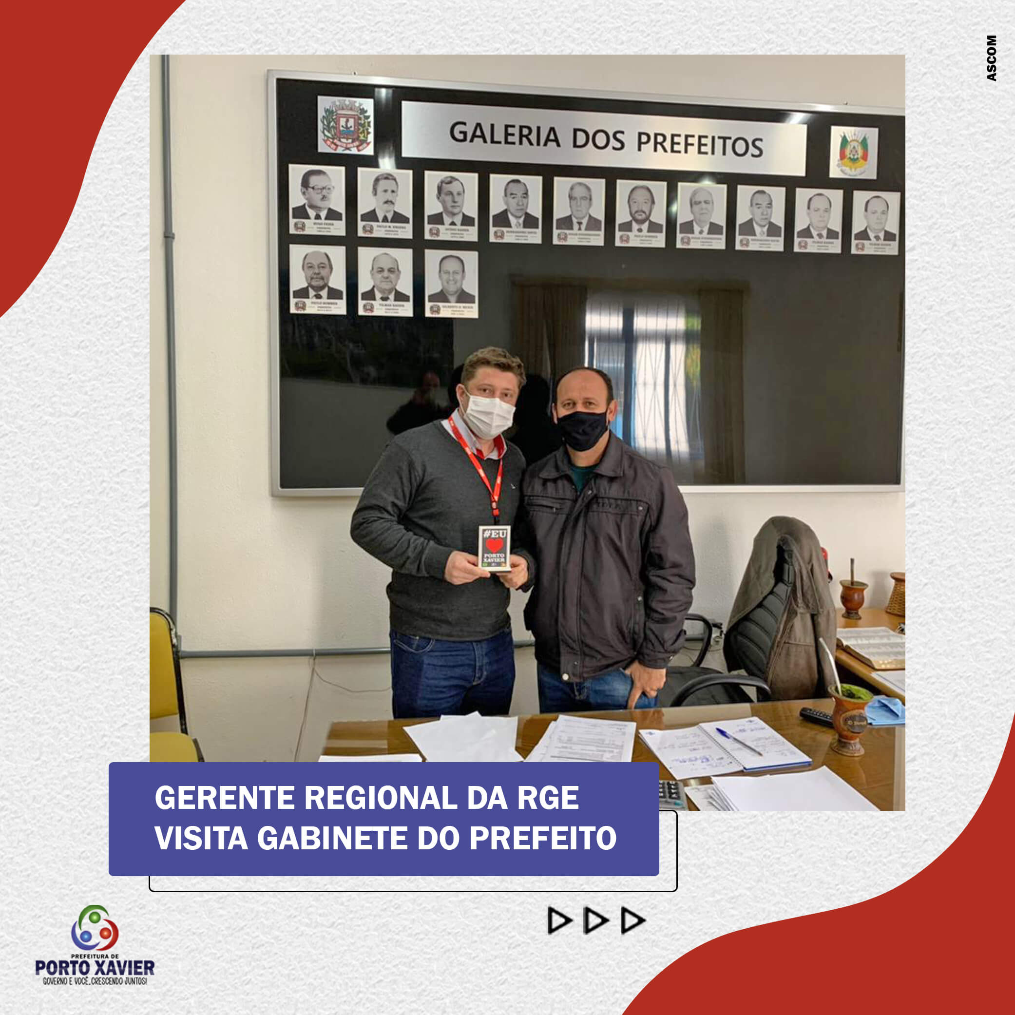 GERENTE REGIONAL DA RGE VISITA GABINETE DO PREFEITO